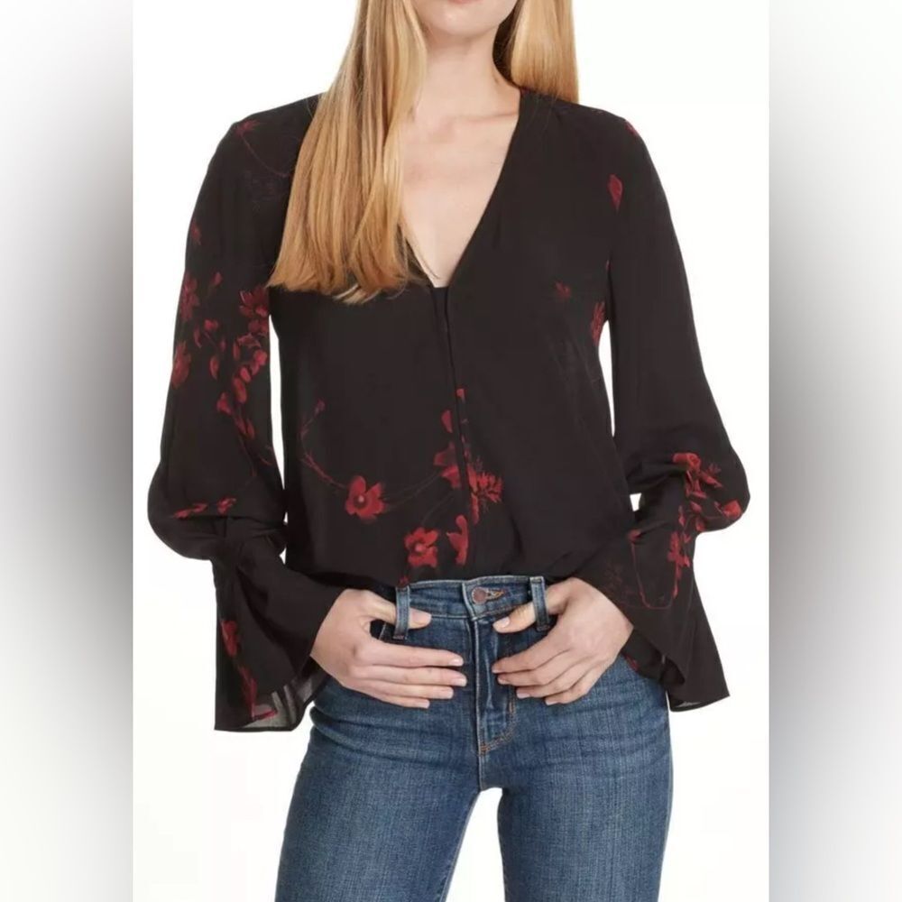 Joie Lataica Long Sleeve Top Bell Sleeves M